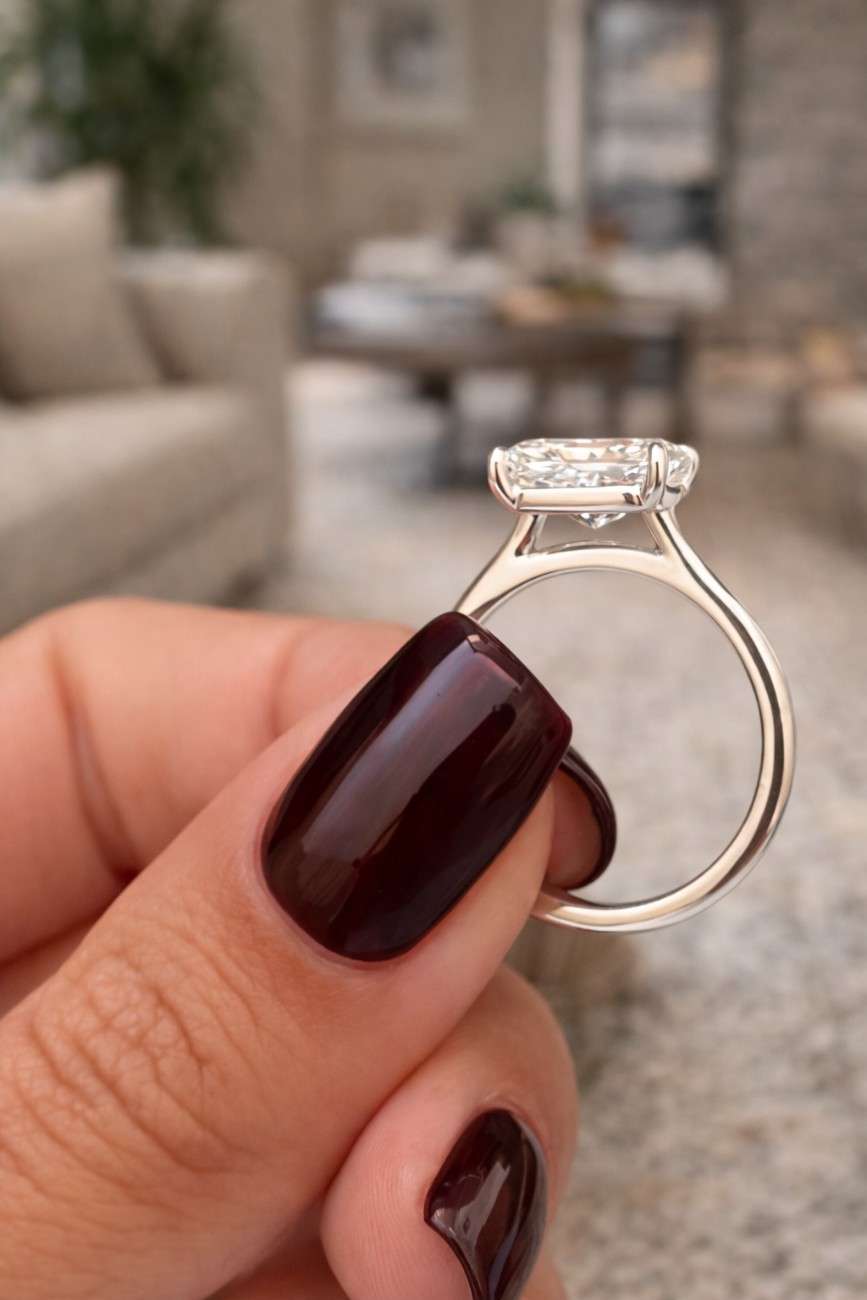 East West Radiant Diamond Ring