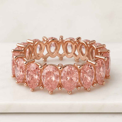 East to West Pear Diamond Eternity Wedding Band for Her