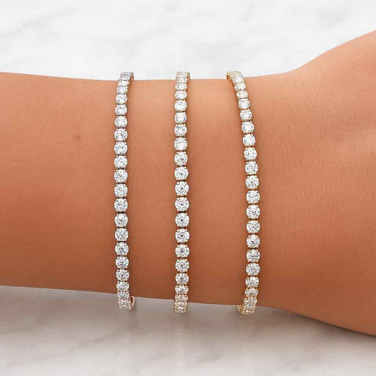 Elegant Wedding Gift Bridal Jewelry Luxury Sparkle 14K Gold Diamond Flower Bracelet Dainty Floral Blossom Jewelry