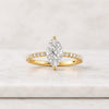 Marquise Cut Lab Grown Diamond Pavé Engagement Ring