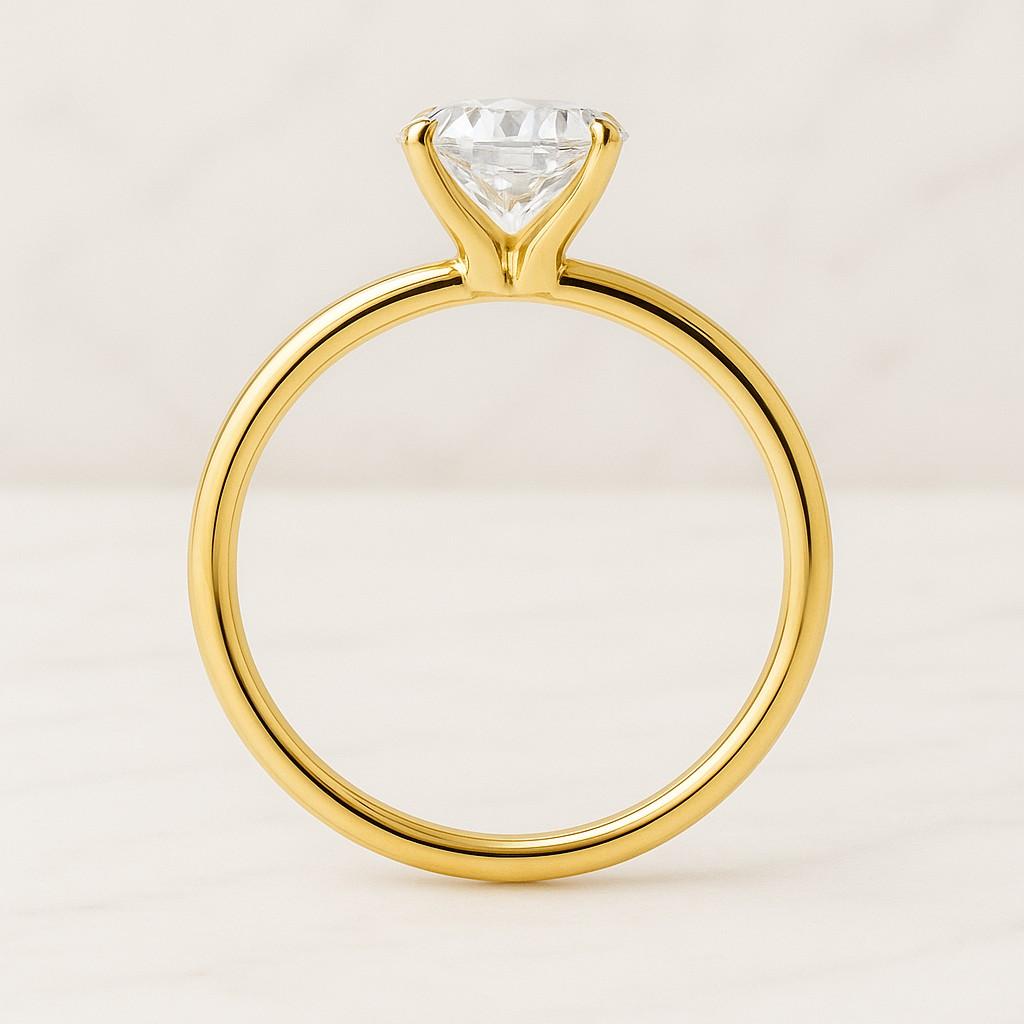 Elongated Cushion Cut Lab Grown Diamond 14K Gold Engagement Ring