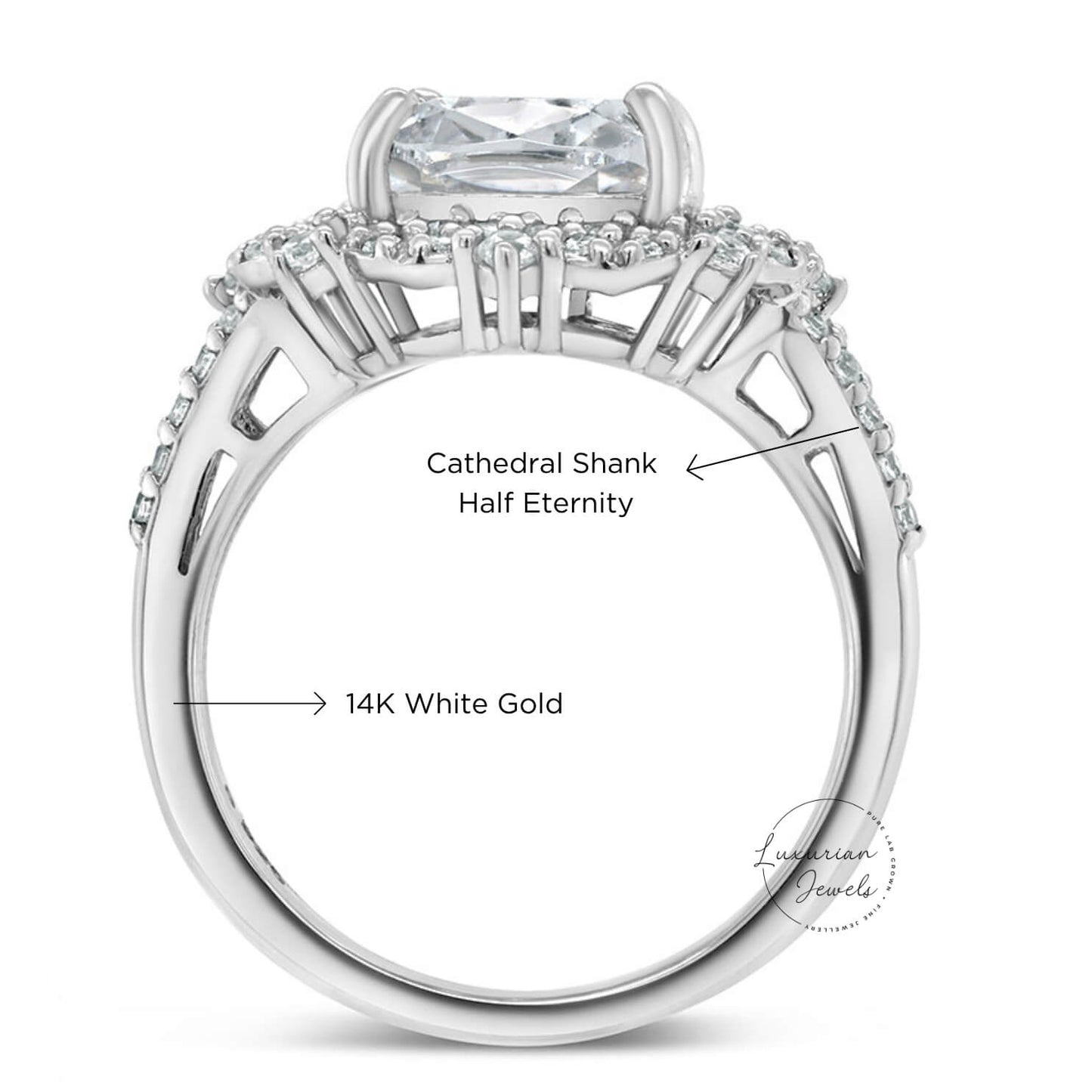Elongated Cushion Cut Diamond Ring For Wife