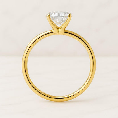 Elongated Cushion Cut Lab Grown Diamond 14K Solid Gold Engagement Ring