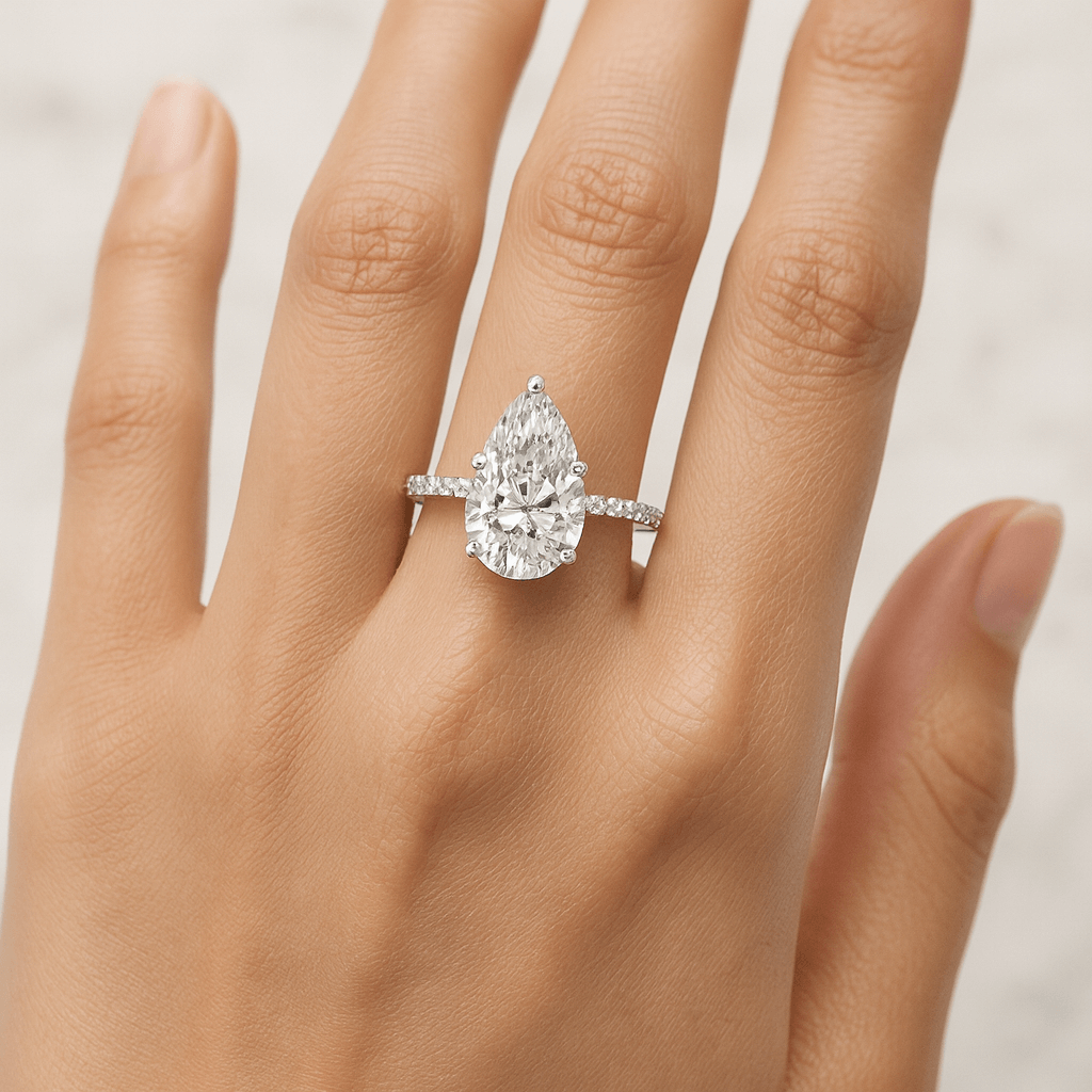 Elongated Cushion Cut Lab Grown Diamond Engagement Ring