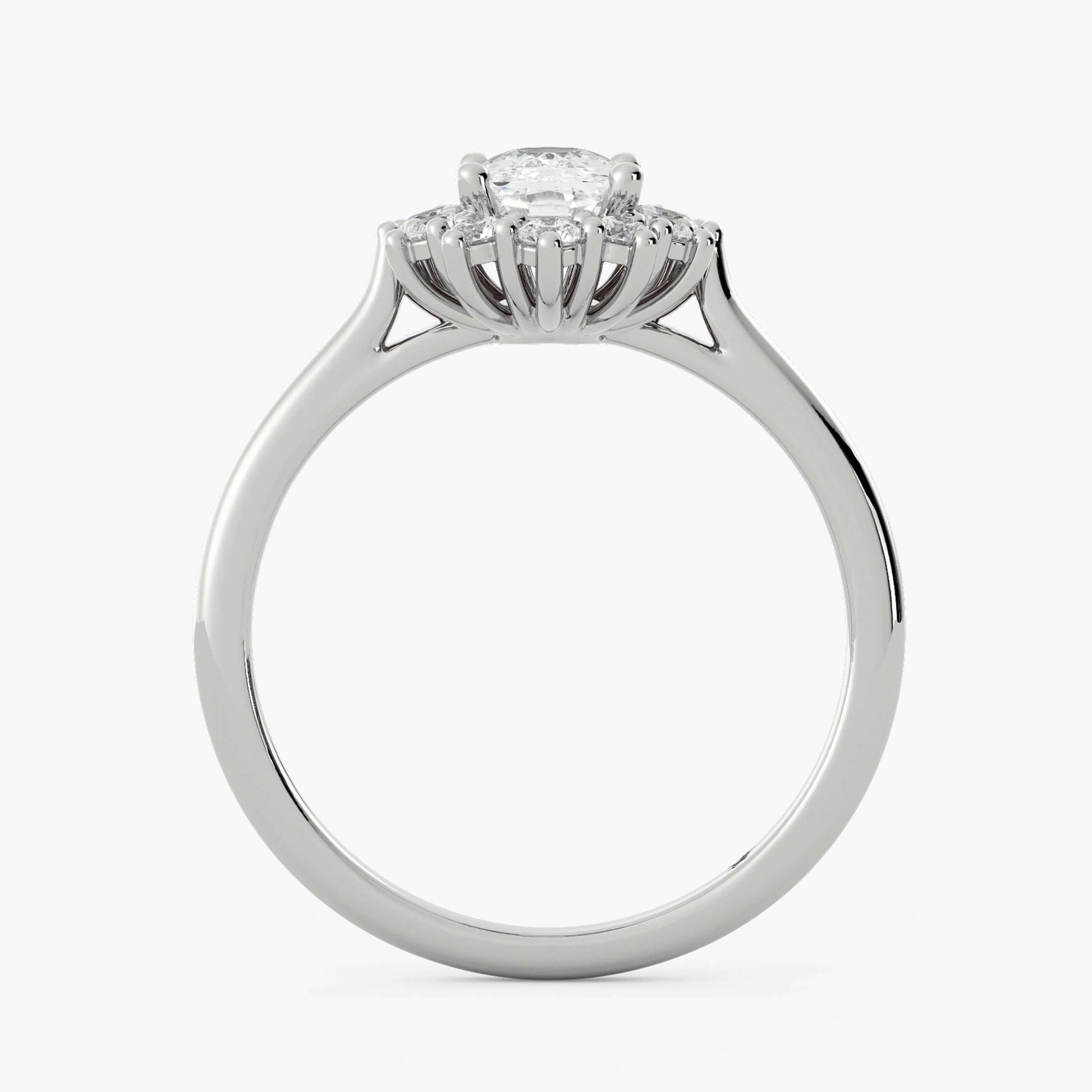 Elongated Cushion Halo Ring Gift For Wife