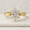 3.00 CT Marquise Cut Gold Classic Solitaire Ring