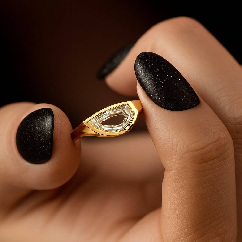 Emerald Cut Lab Grown Diamond Solitaire Halo Ring Double Claw Prong Set Ring 14K Solid Gold Ring Conflict Free Diamond Engagement Ring