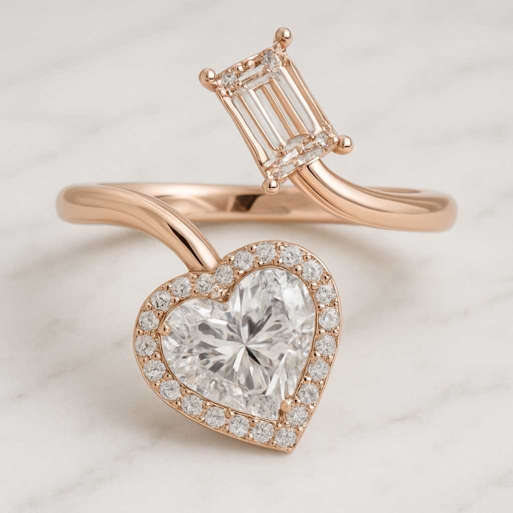 Oval Diamond Engagement Ring Pink Emerald Cut Diamond Wedding Ring Emerald Toi Moi Ring