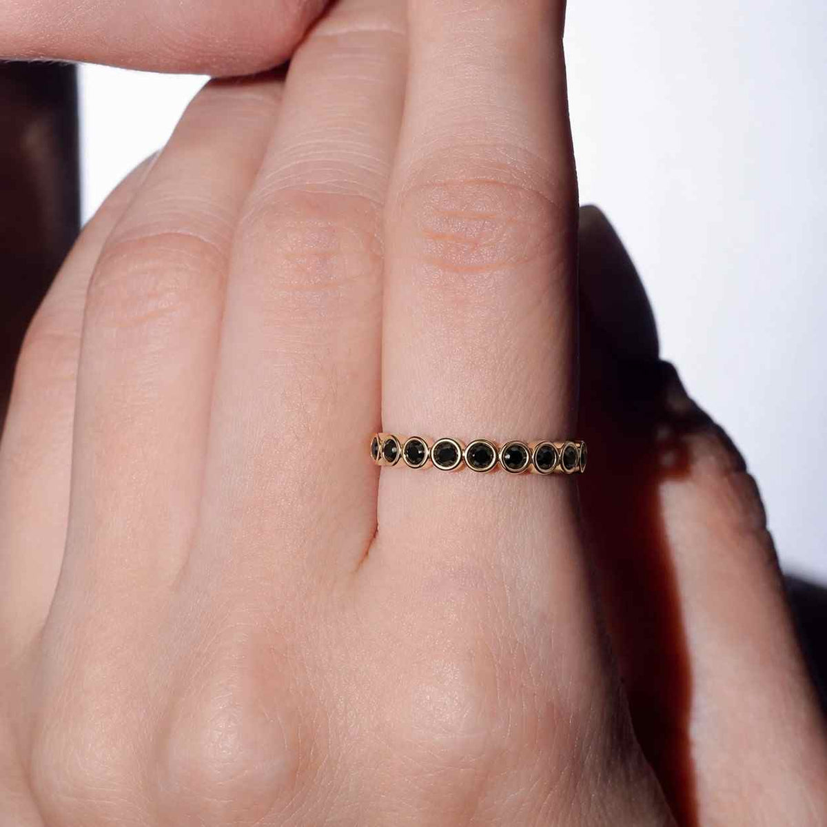 emerald cut black onyx ring, unique black engagement ring, minimalist black gemstone ring, rose gold onyx ring, alternative bridal ring
