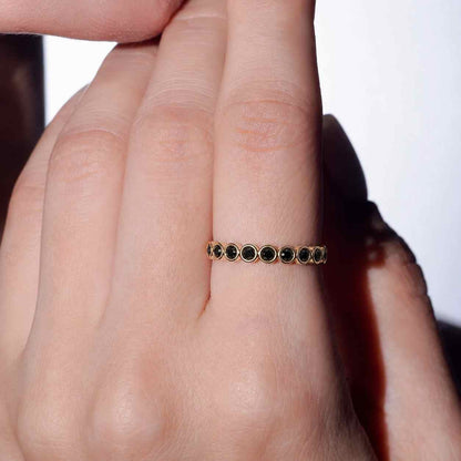 Emerald Cut Black Onyx Ring, Unique Black Engagement Ring, Minimalist Black Gemstone Ring, Rose Gold Onyx Ring, Alternative Bridal Ring
