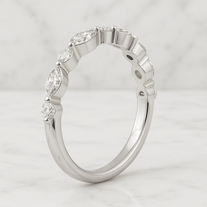 Emerald Cut Colorless Lab Grown Diamond Engagement Ring, Bezel Set Solitaire Wedding Ring