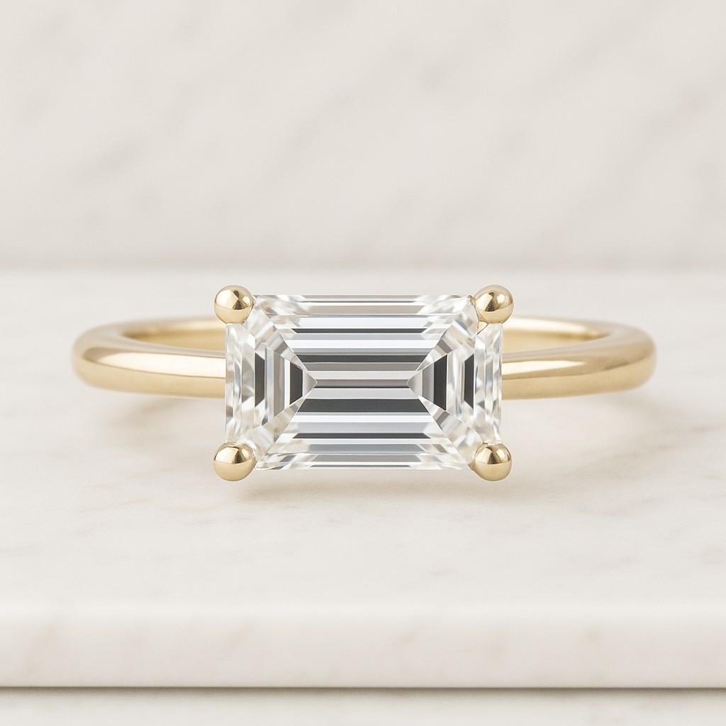 Emerald Cut Engagement Rings Emerald Cut Solitaire Engagement Rings