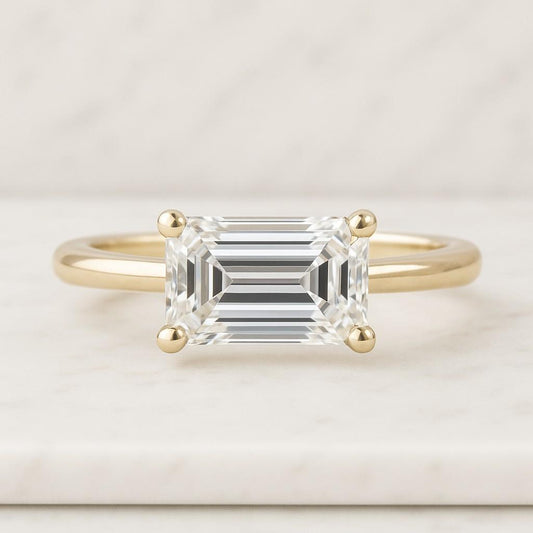 Emerald Cut Engagement Rings Emerald Cut Solitaire Engagement Rings