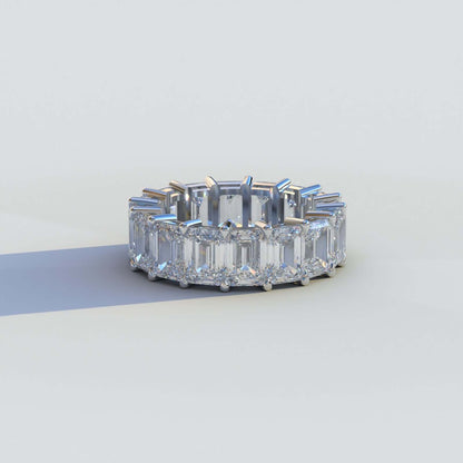 Emerald Cut Eternity Wedding Band