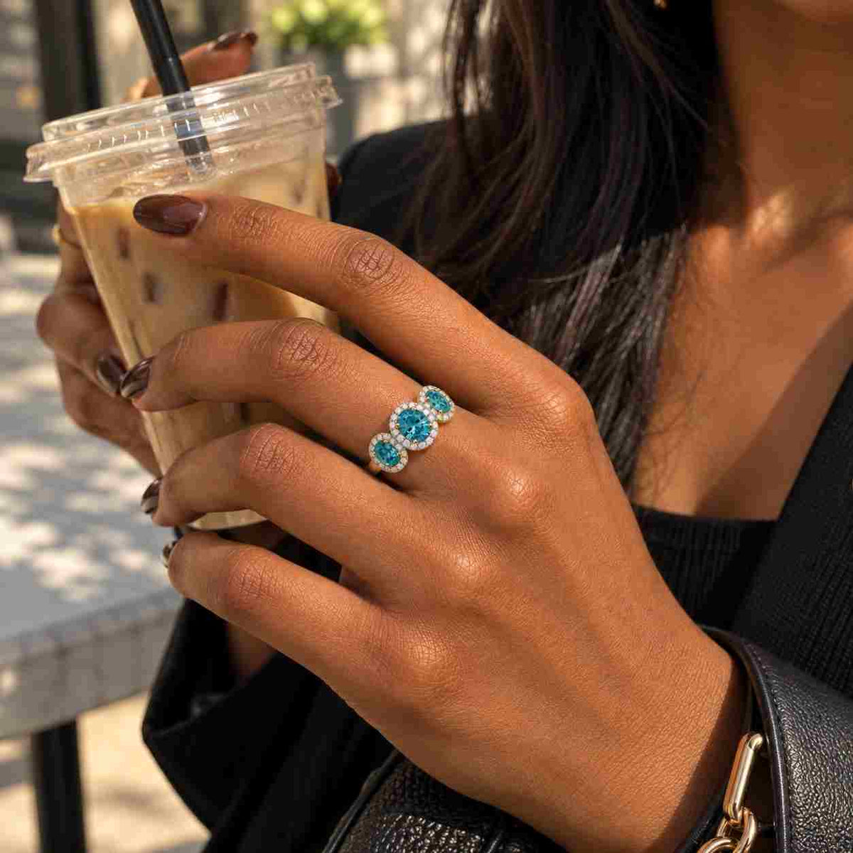 emerald cut lab-grown diamond ring, three stone engagement ring, wedding gifts for her
