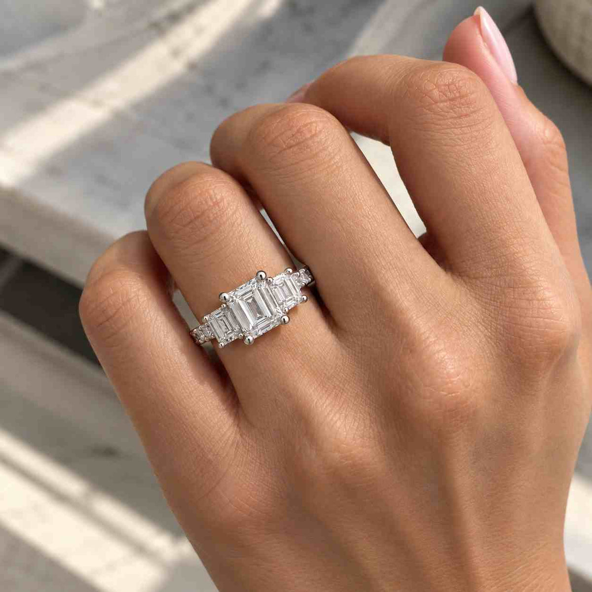 Emerald Cut Lab Grown Diamond 1 Carat D VS1 IGI Certified for Jewelry Making