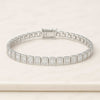 Emerald Shape Moissanite Diamond Tennis Bracelet for His And Her