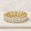 3.50 MM Princess Cut Lab Diamond Eternity Wedding Band