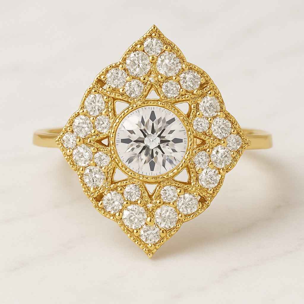 Emerald Cut Lab Grown Diamond Signet Ring 14K Gold Bezel Set Dainty Engagement Ring