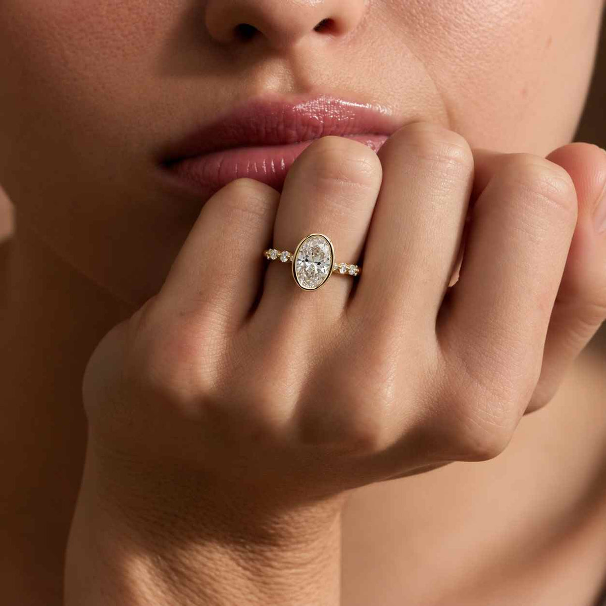 emerald cut lab grown diamond three stone ring, bezel set emerald diamond engagement ring, 14k gold trilogy ring, wedding ring for her
