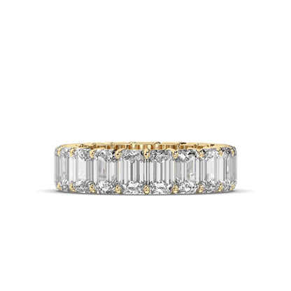 Emerald Cut Moissanite Band For Wife