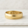 14K Solid Yellow Real Gold Engraved Wedding Band