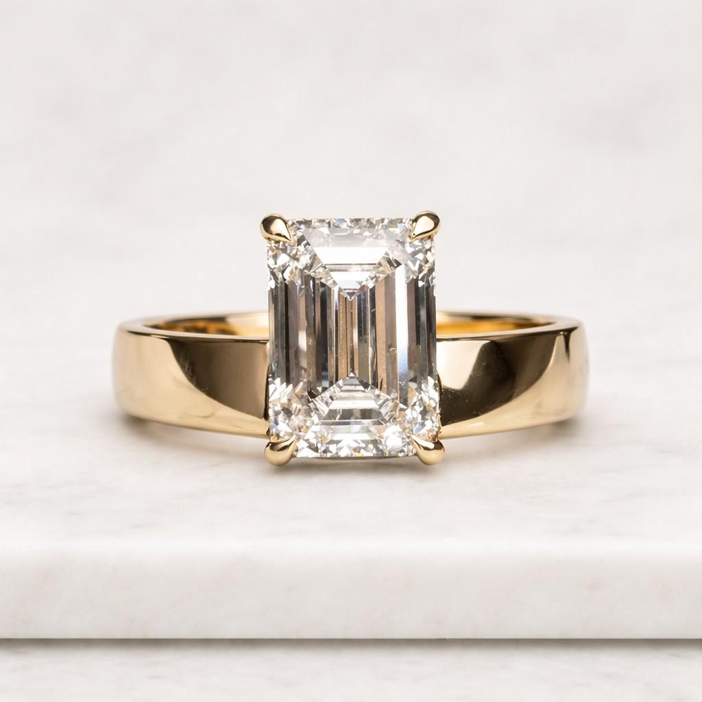 emerald diamond band