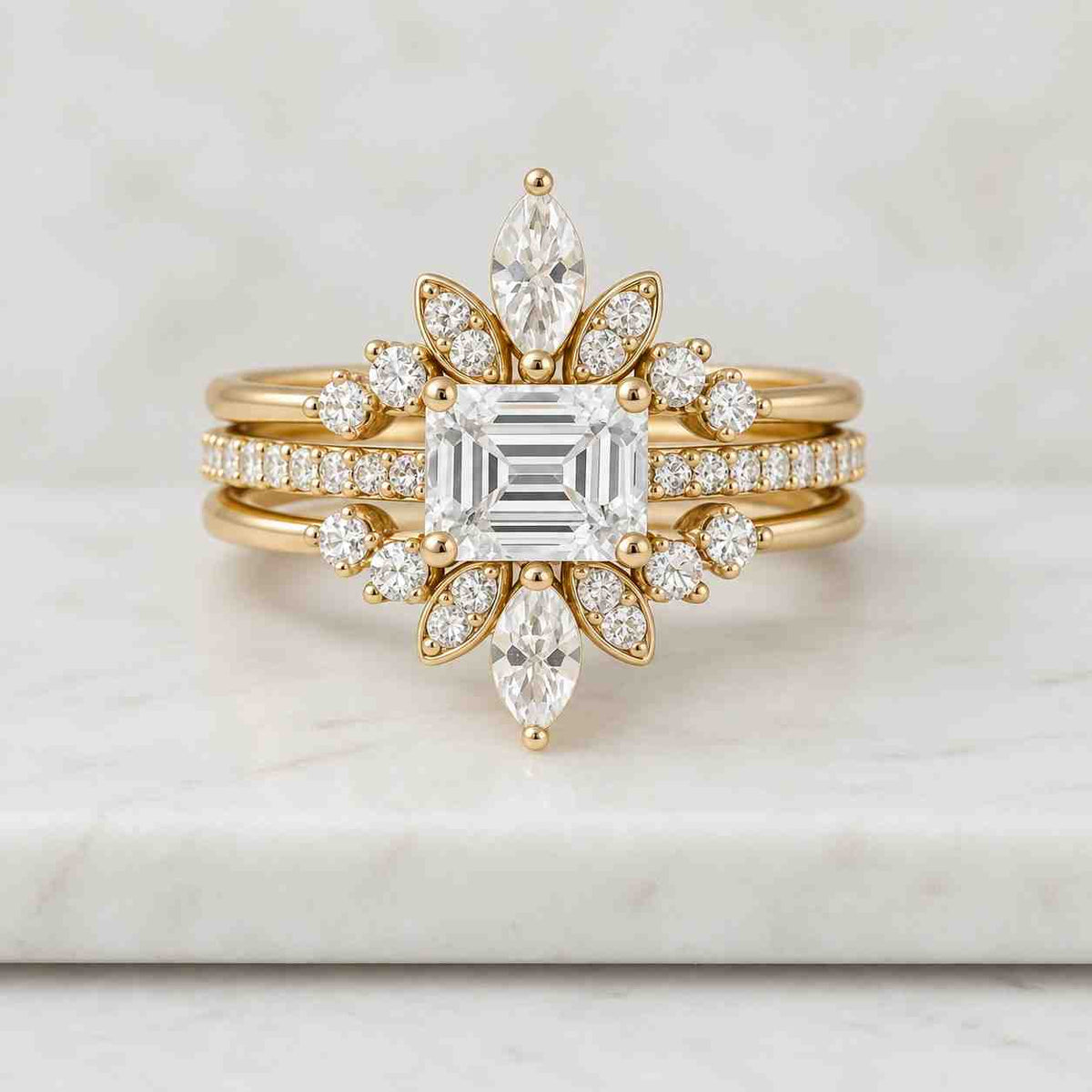 emerald moissanite engagement ring, gra certified solitaire ring with lab diamond option, anniversary gift
