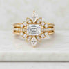 Emerald Cut Lab-Grown Diamond Bridal Ring Set