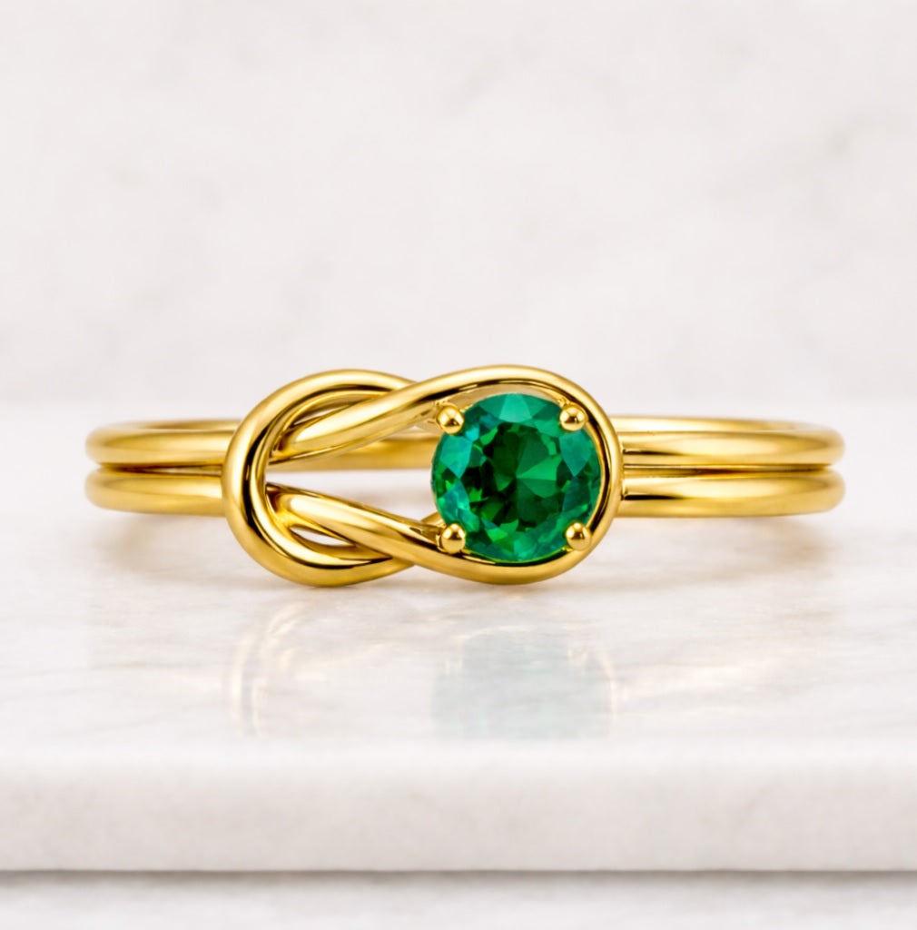 Colombian Emerald Ring Emerald Round Gemstone Rings May Birthstone Jewellery 925 Sterling Silver Engagement
