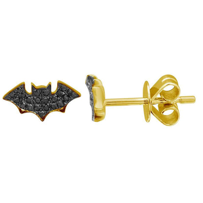Enamel Black Bat Earring - Mother's Day Gift
