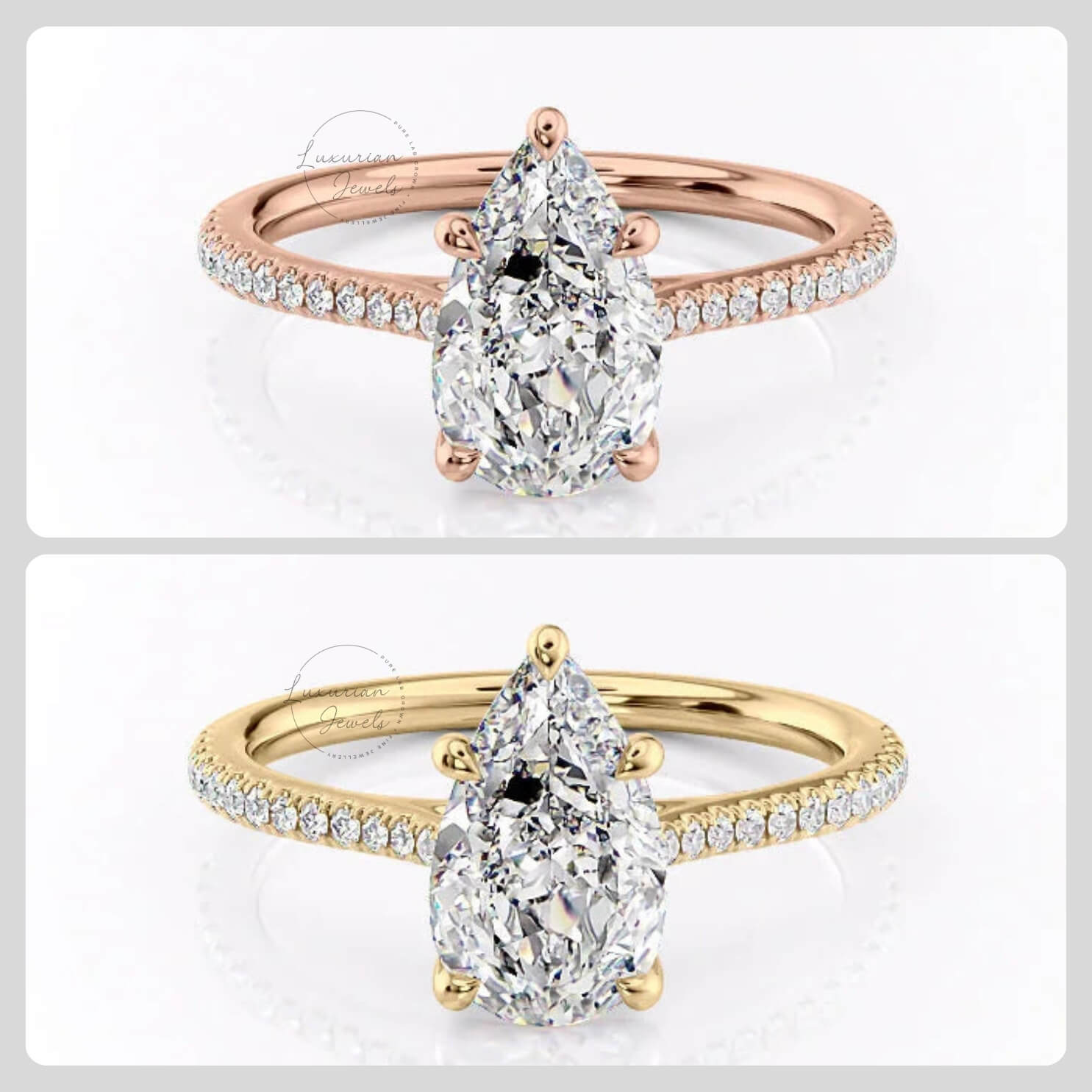 Engagement Ring, 5 Claw Prong Set