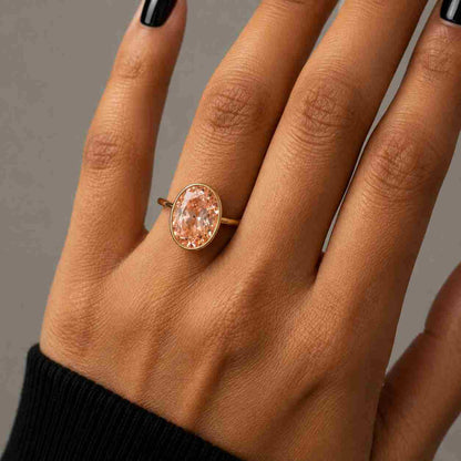  Engagement Ring, Floral Lab Grown Diamond Ring, Nature Inspired Yellow Gold Bridal Ring