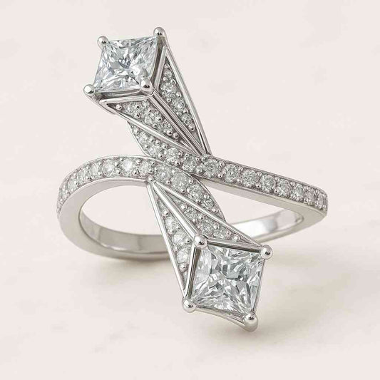 Engagement Ring Lab Grown Diamond Ring 2 CT Radiant Cut Diamond Ring for