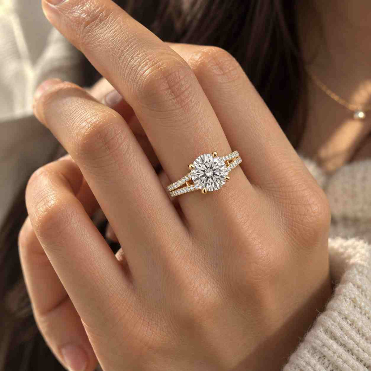 Engagement Ring Set / 3 CT Oval Cut Bridal Set 14k/18k White Gold / Oval Ring Set / Moissanite Oval Engagement Ring / Anniversary Ring Set
