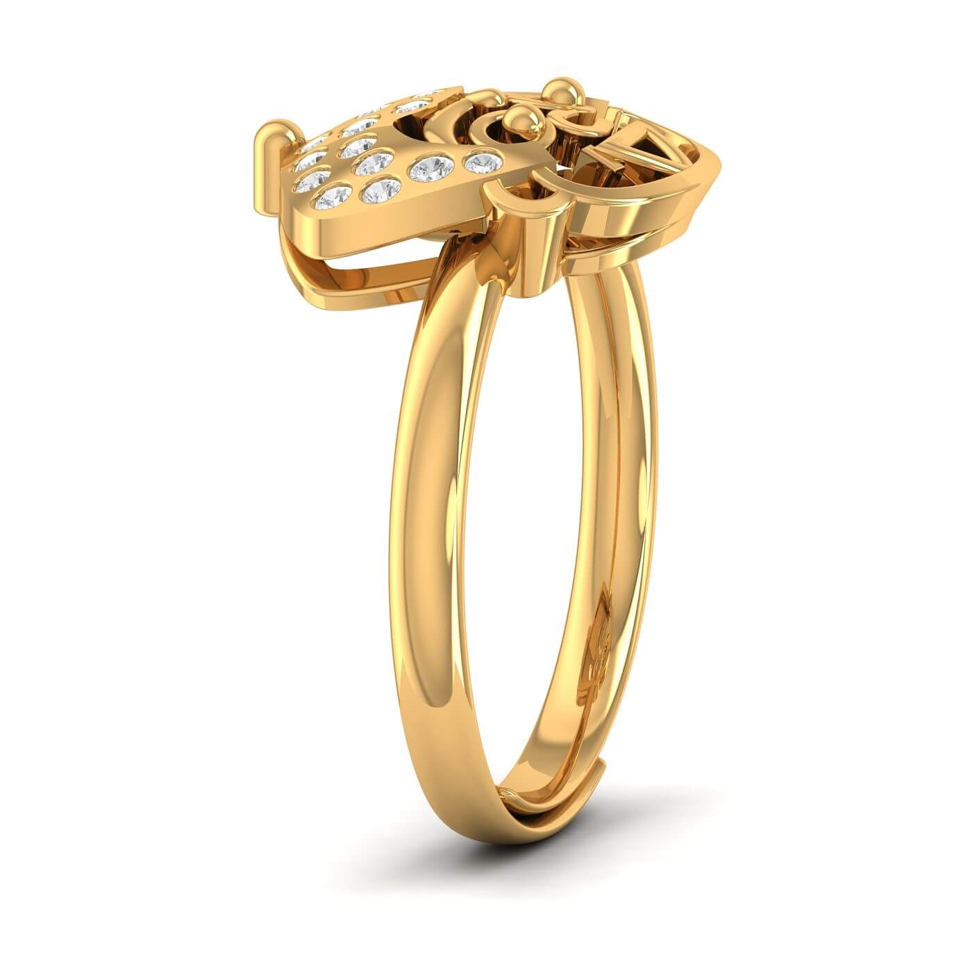 Epic Sparkle: Little Chota Bheem-Inspired Diamond Ring for Young Heroes