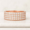 0.80 CT Five Row Pave Lab Grown Diamond Wedding Band For Her