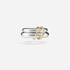 Two Tone Interconnected Gold Ring