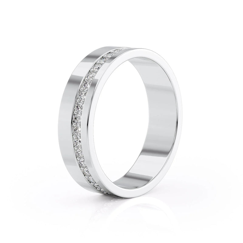 Eternity Polish Finished Gold Band For Men