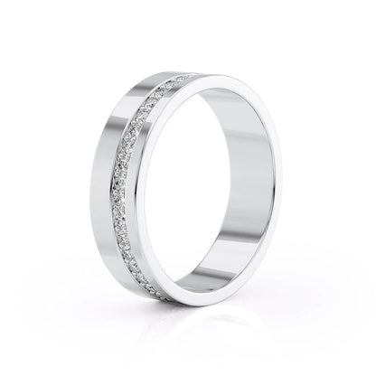 Eternity Polish Finished Gold Band For Men
