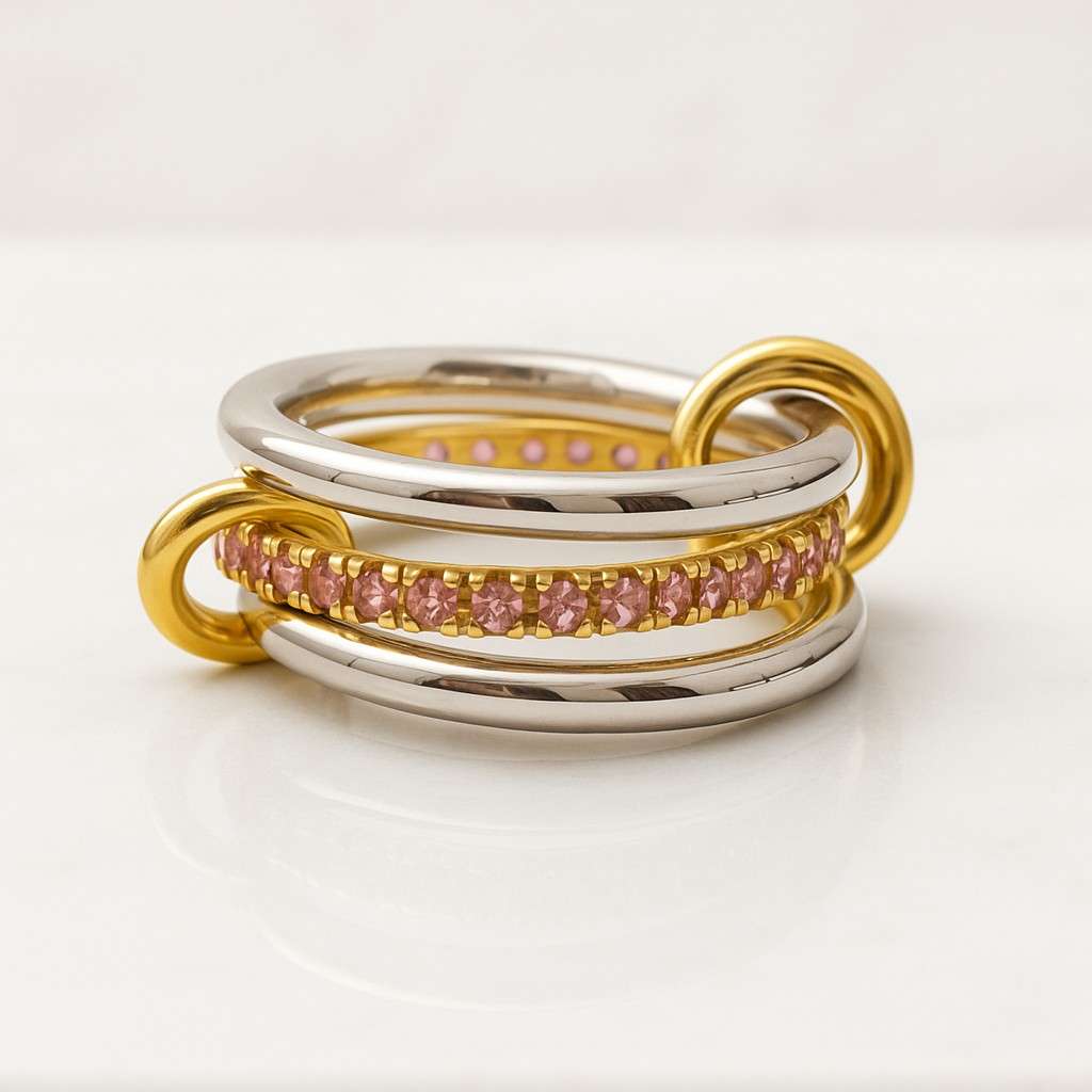 Eternity Statement Ring Interlocking Silver Ring