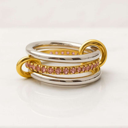 Eternity Statement Ring Interlocking Silver Ring