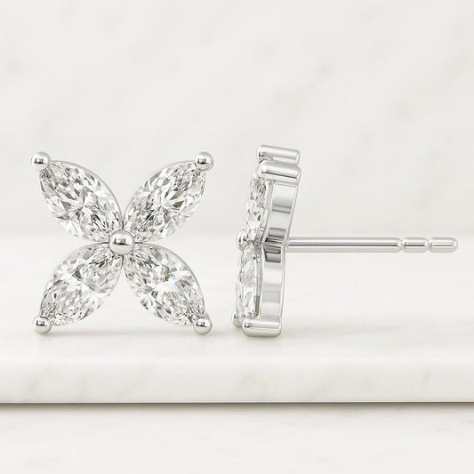 Everyday Push Back Diamond Stud Earring Gift For Her