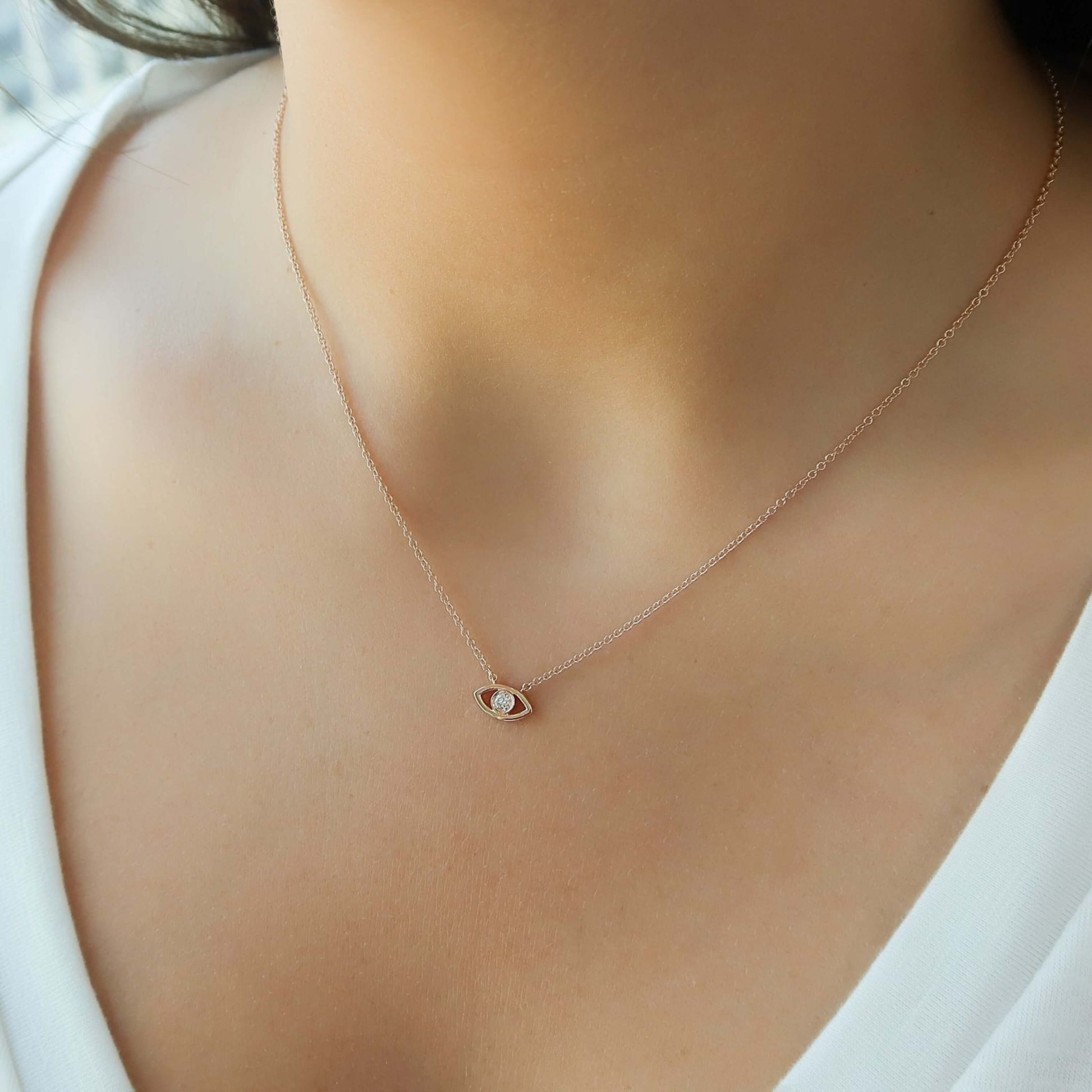 Evil Eye Good Luck Charm Necklace For Gf
