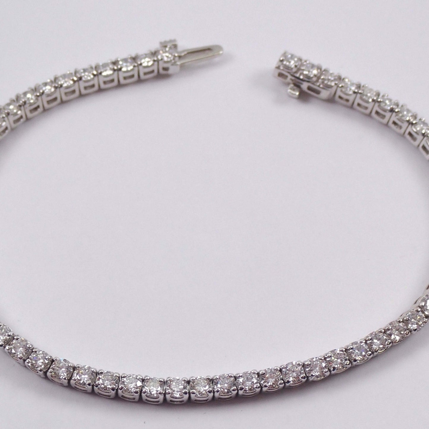 F+ Round Cut Moissanite Tennis Bracelet All Sizes For Her