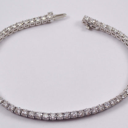 F+ Round Cut Moissanite Tennis Bracelet All Sizes For Her