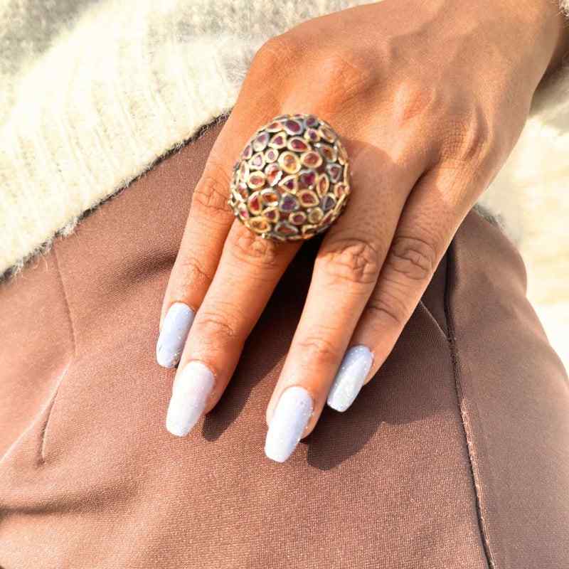 fancy party wear ring anniversary gift for wife