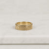 Gold Fingerprint Band Ring Textured Ring