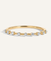 Distance Round Cut Moissanite Diamond Wedding Band For Her