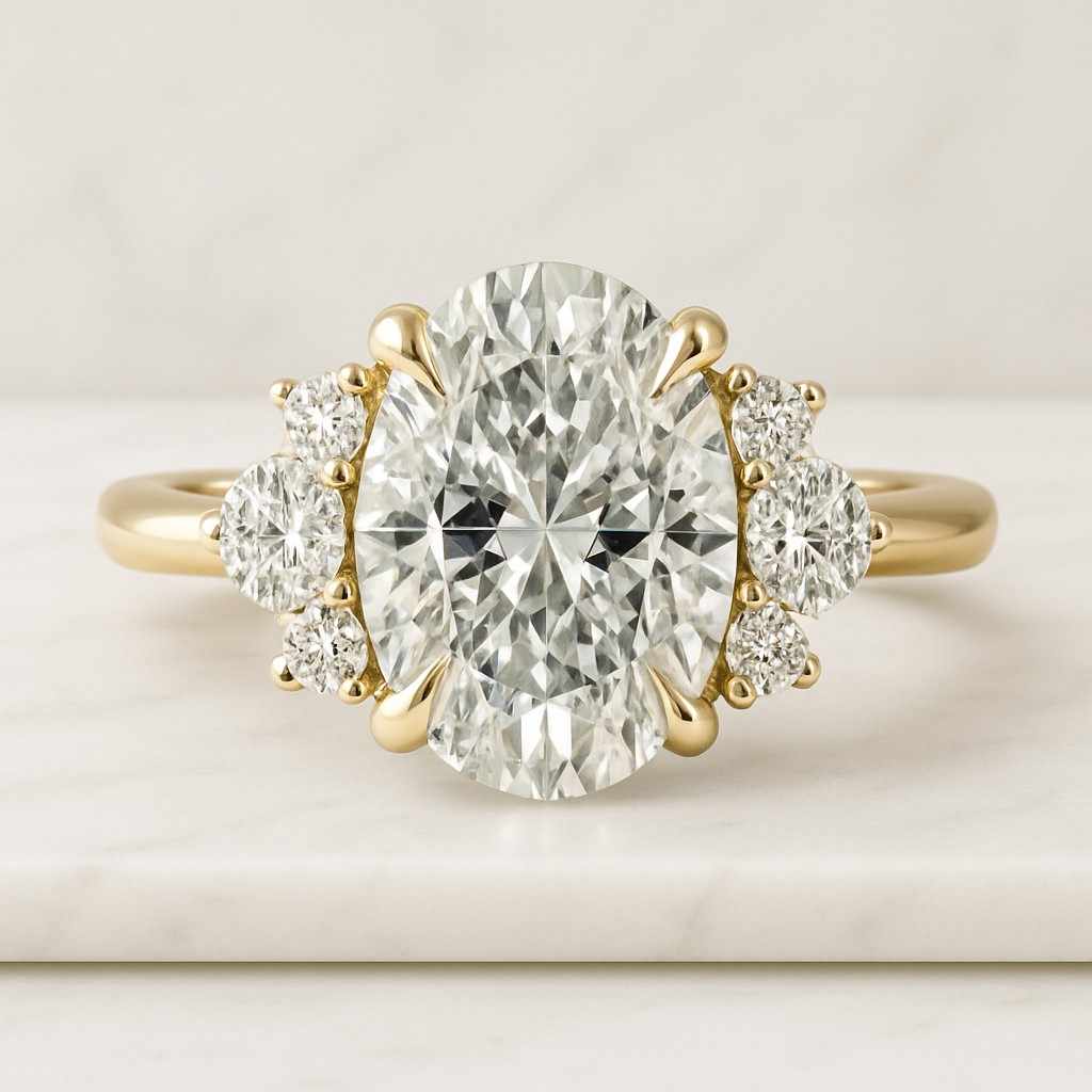 floating diamond ring minimalist wedding ring for her